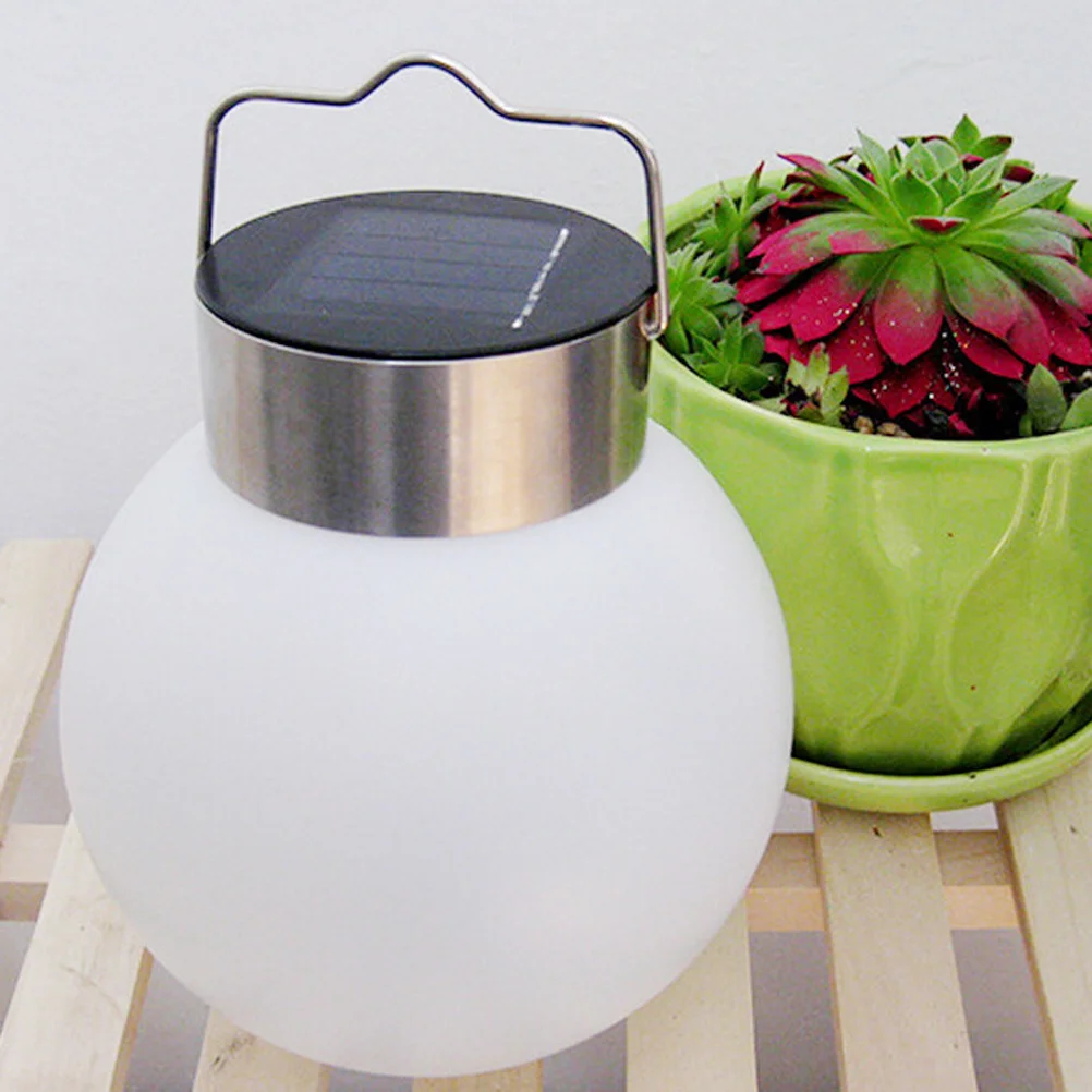 مقاوم للماء حديقة ضوء الشمس LED كروية معلقة مصباح الفولاذ المقاوم للصدأ الثريا للممرات في الهواء الطلق الأماكن العامة #5