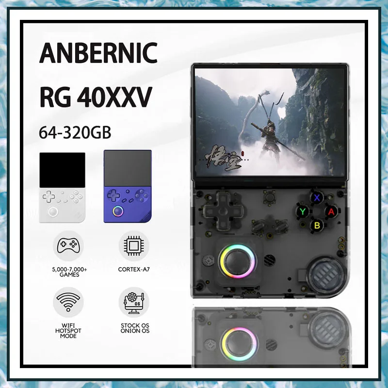 ANBERNIC RG 40XXV 64 Bit Linux Retro Handheld Game Console 4.0'' IPS Screen Supports 5G WiFi Bluetooth HD-Support Output RG40XXV