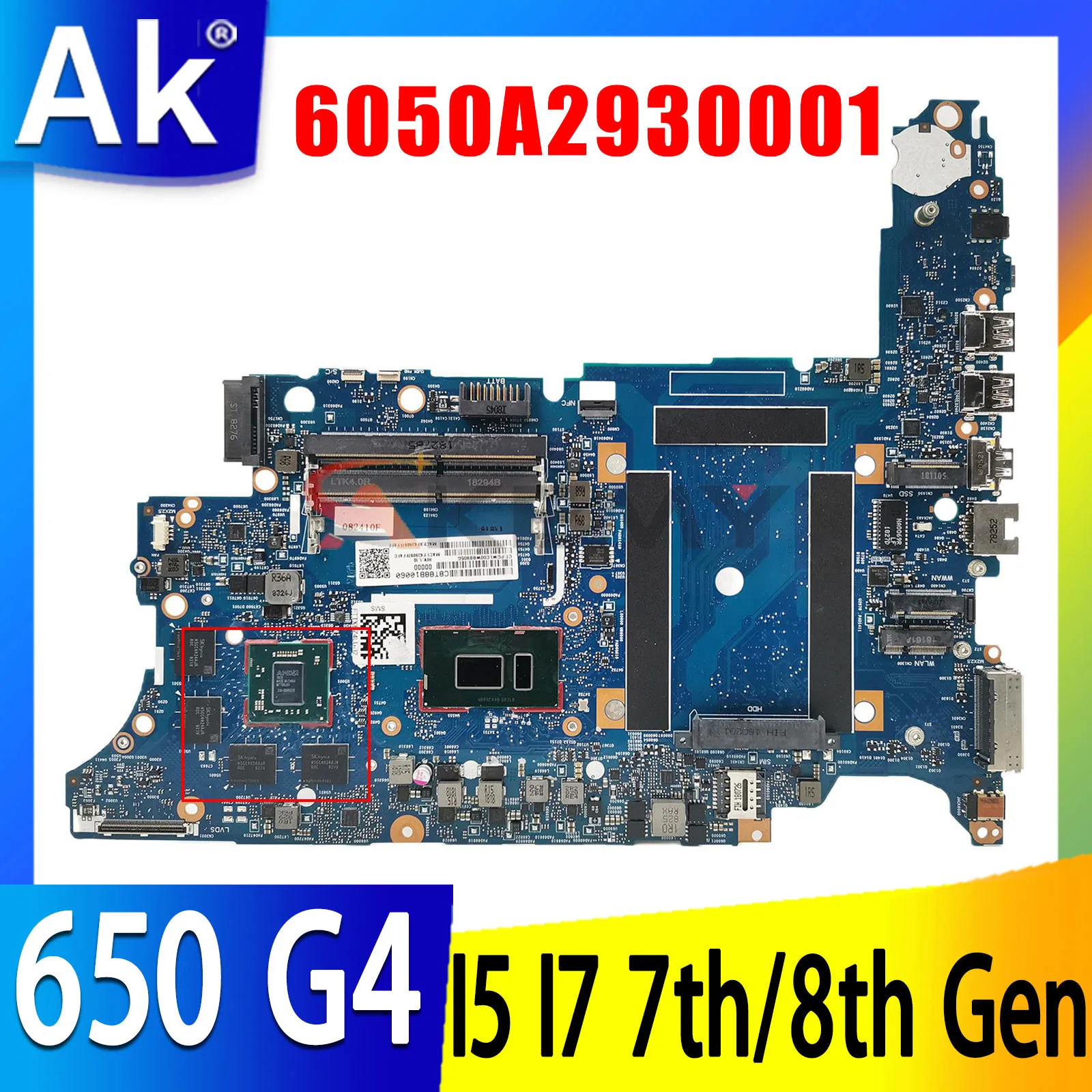 

Материнская плата для ноутбука HP ProBook 650 G4 6050A2930001-MB-A01