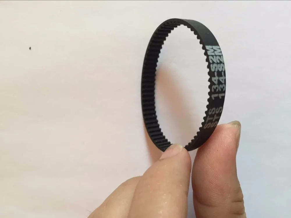 S2M-134 67 Teeth 6mm Width Black Rubber Cogged Industrial Timing Belt