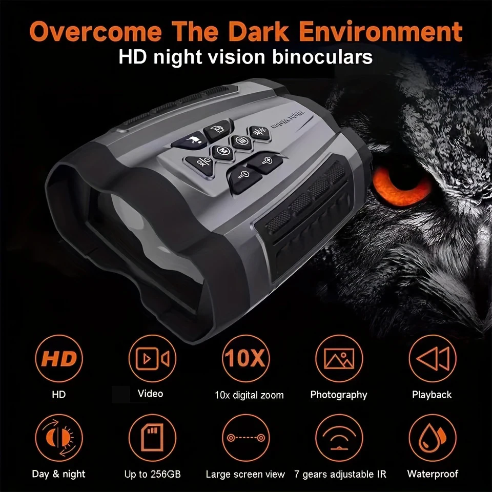 Videoable HD Night Vision Binoculars Multilevel Infrared Filter For Scientific Observations Outdoor Exploration Camping Hunting