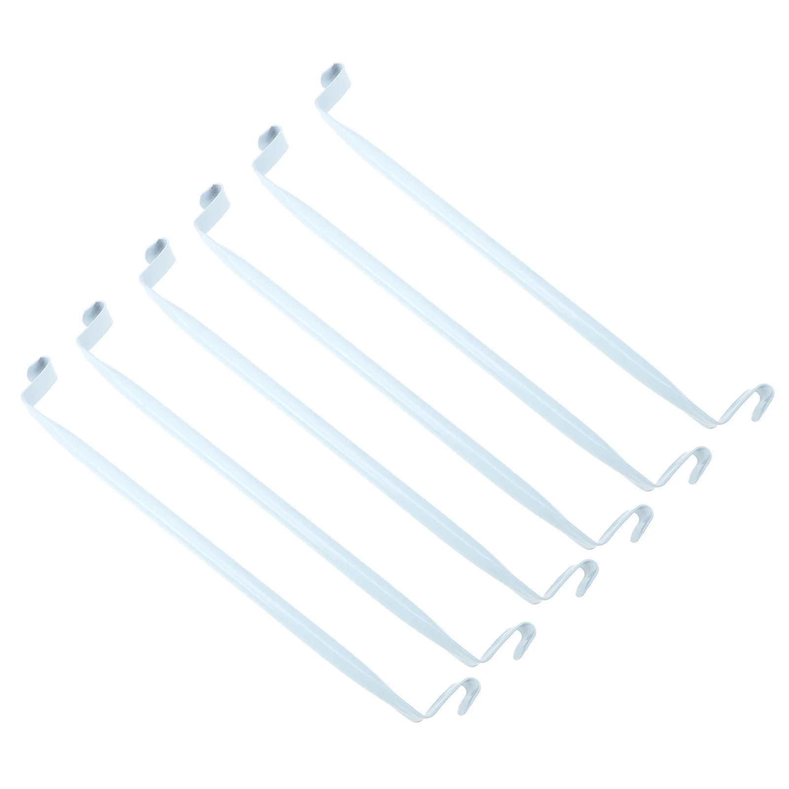 

6pcs Hanger Rack Storage Rack Storage White Wardrobe Bathroom Organizer Stable Practical Space Saving Dry