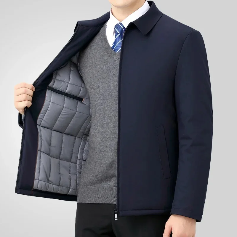 

Middle-aged Men's Thickened Casual Cotton Jacket Winter Outerwear Dad Clothes Autumn Winter Administrative Style Loose Coat