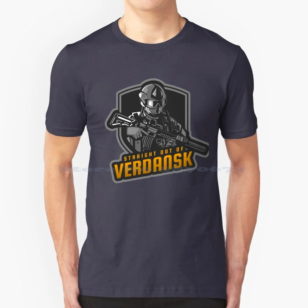 Straight Out Of Verdansk-Gaming Warzone T Shirt 100% Cotton Tee Gulag Modern Warfare Gaming Verdansk Battle Royale Warzone