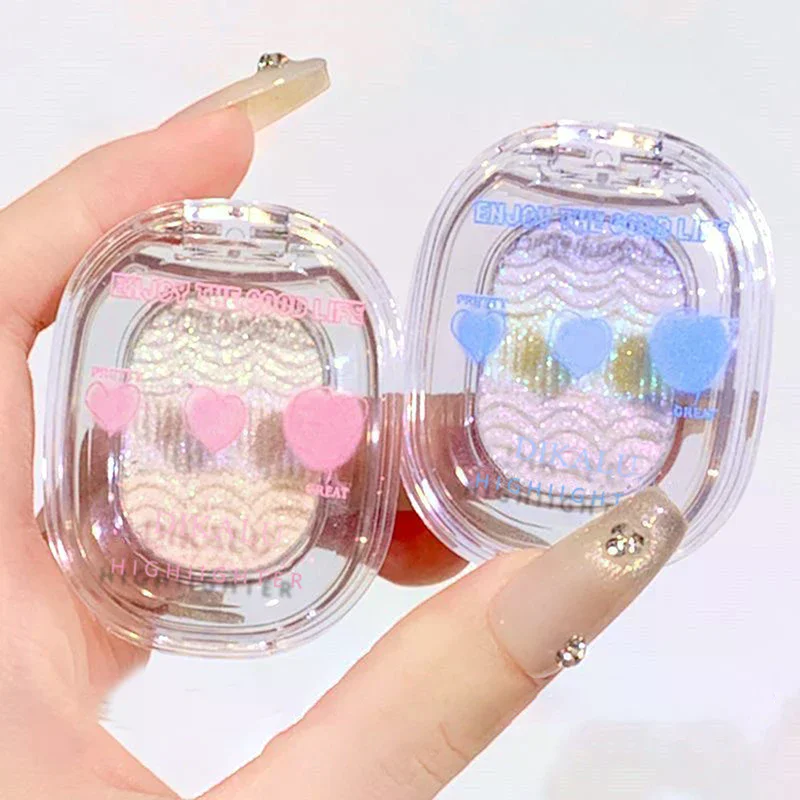 

Палетка для макияжа DIKALU 3 в 1: тени для век с текстурой пюре, перламутровые блестки, фиолетовый, золотой, розовый, хайлайтер для тела