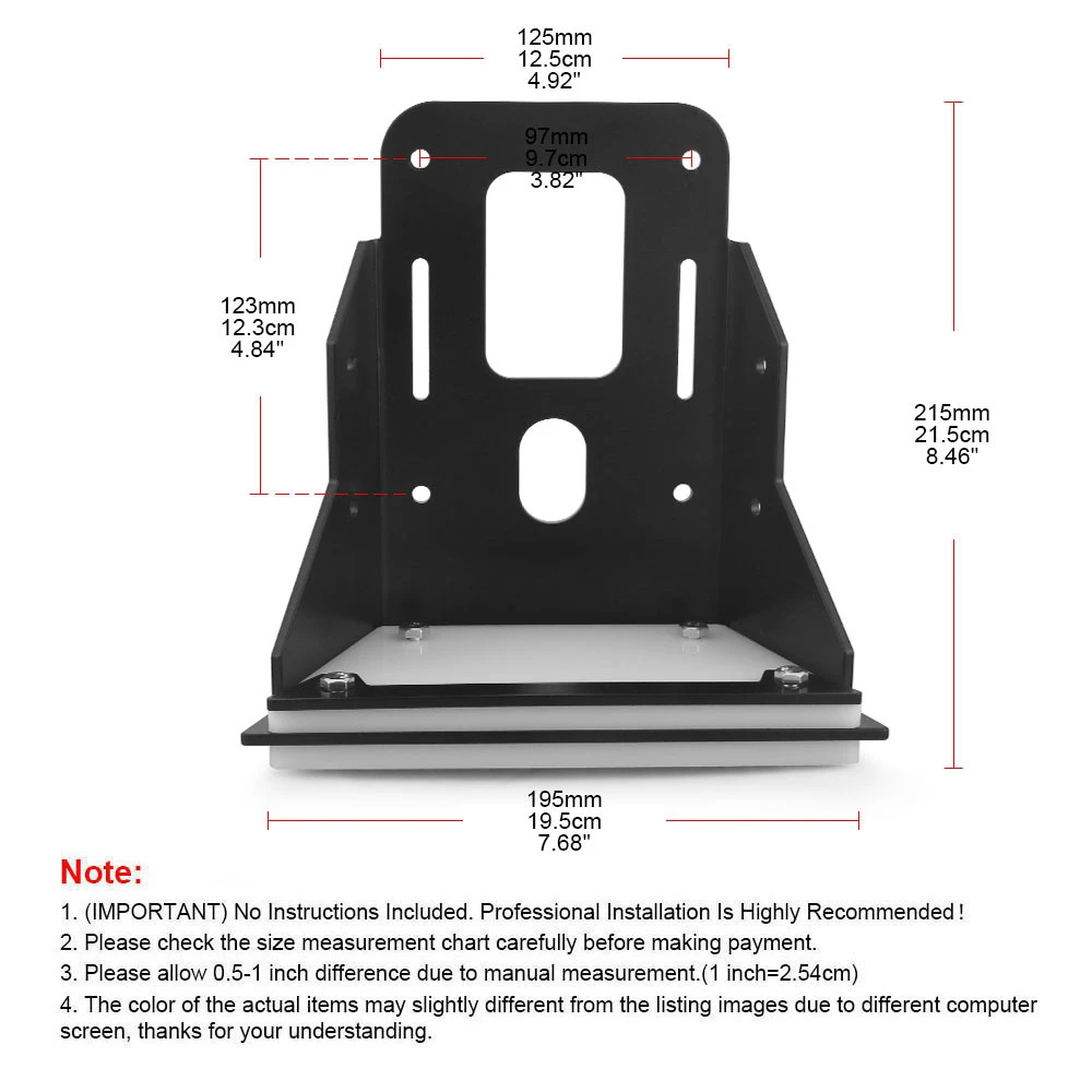 Trolling Motor Transom Mount Transom Motor Mount For Kayak Bracket 5mm Thick Cast Aluminum Body Black