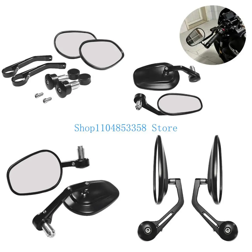 

652F Универсальный велосипедный руль отражателей просмотра для сзади прозрачный вид большинства мотоциклов Scooter Регулируемая