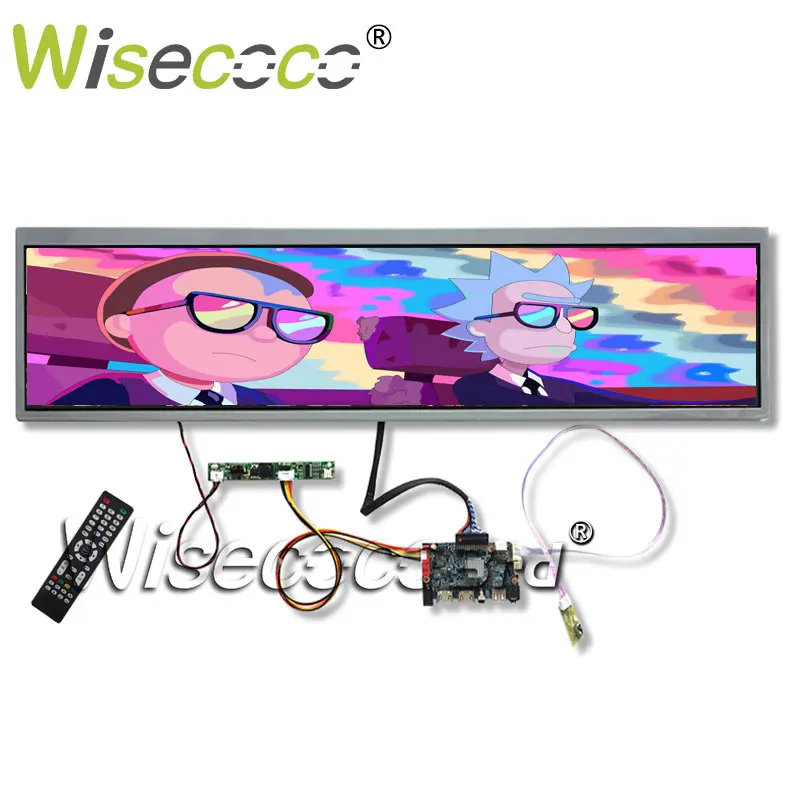 24 Inch Stretched Bar LCD Panel 1920x360 Screen Controller Board Supermarket Shelf Advertising Long Strip LCD Display 5 Pieces