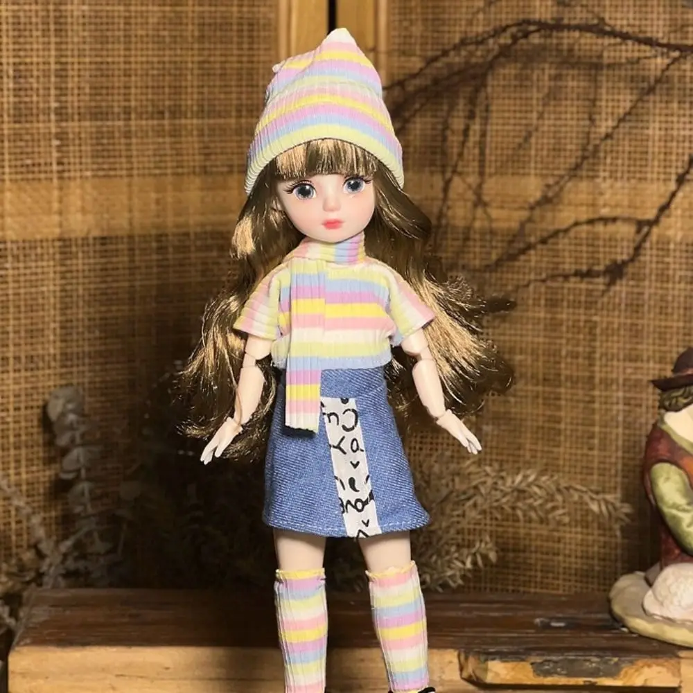 1 Juego de muñecas Bjd 1/6 SD de 30cm con ropa, pelo largo, ojos atractivos, vestido de princesa, muñecas BJD, Anime elegante