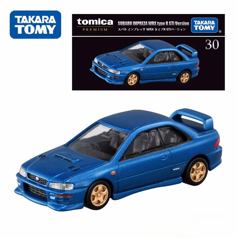 TAKARA TOMY diecast alloy car model TP30 Subaru Impreza sedan, children's collection of decorative toys, children's gifts.