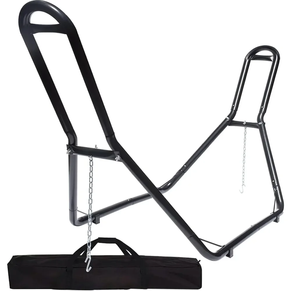 Steel Hammock Frame Stand para 2 pessoas, 550 lb de capacidade, portátil, Heavy Duty, 9 a 14 pés