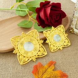 HTISOK Eastern Orthodox holy oil container component Religious ashes Item Gold Plated Engrave Church Relic Ceremony Monstrance