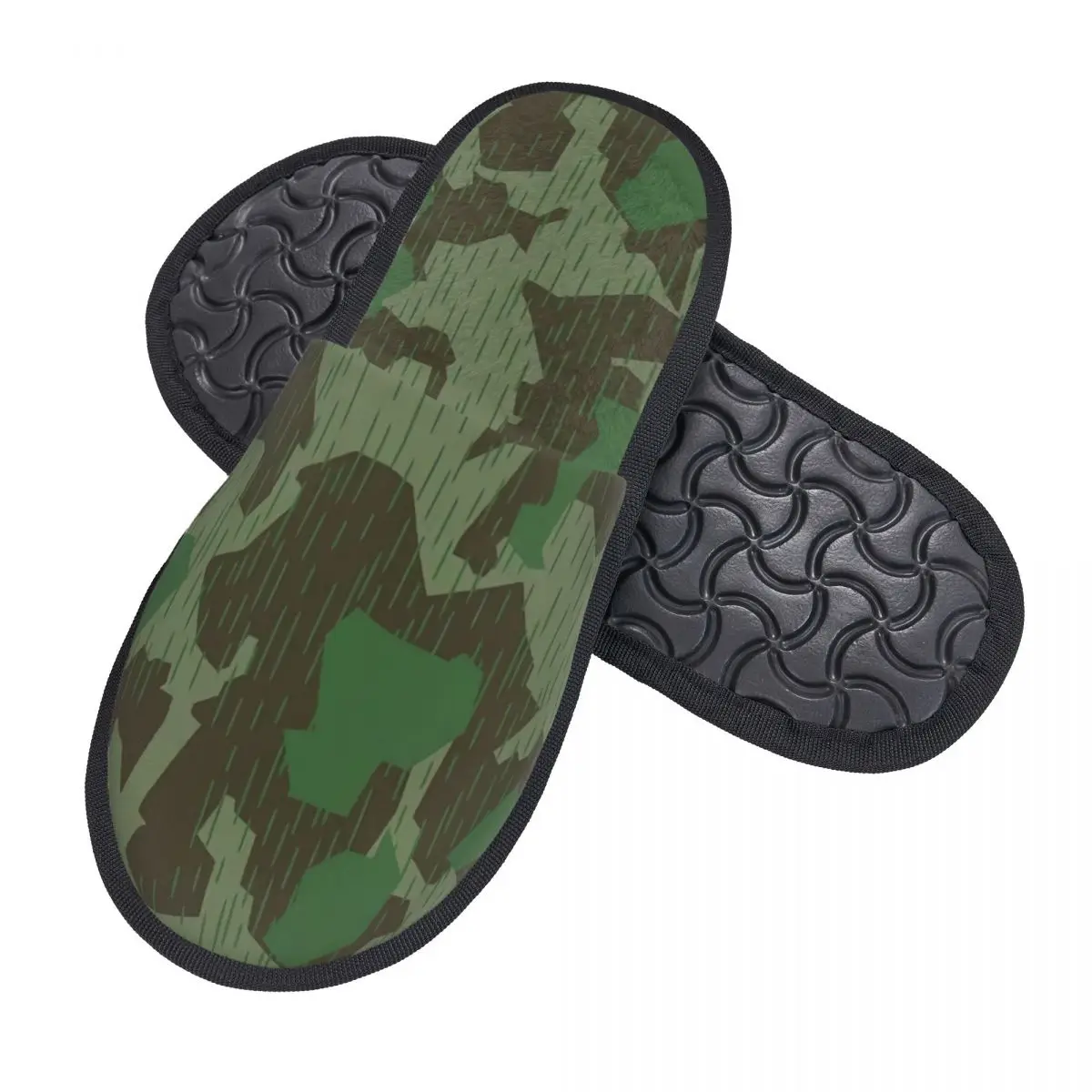 Custom WW2 Germany Military Splinter Camo Comfy Scuff With Memory Foam Slippers Splittertarn Camouflage Bedroom House Shoes