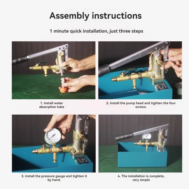 Test manuale Gruppo testa pompa di collegamento raccordo pompa pressione conduttura pressurizzata separatamente senza serbatoio dell'acqua