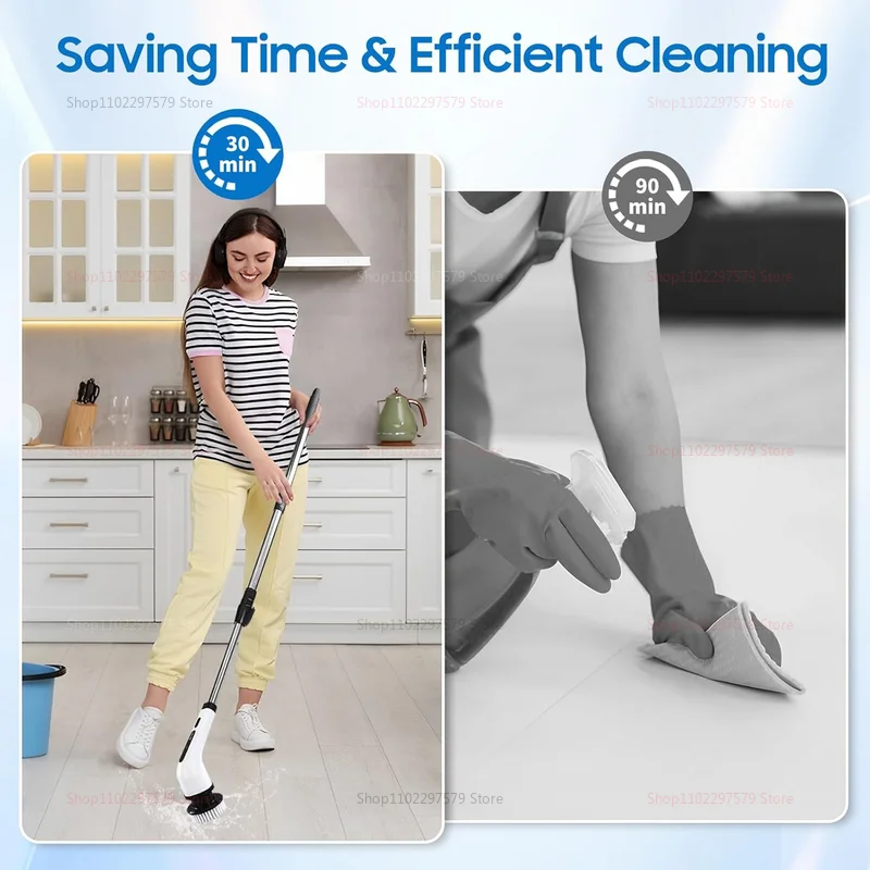 2025 신형 전동 청소 브러시 전동 회전 청소기 전동 도구 거실 주방 욕실 용품