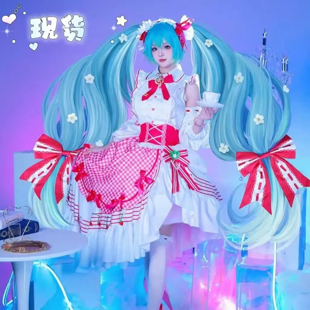 

Women's Full Cosplay Costume Set, 15th Anniversary Big Strawberry Gown with Wig