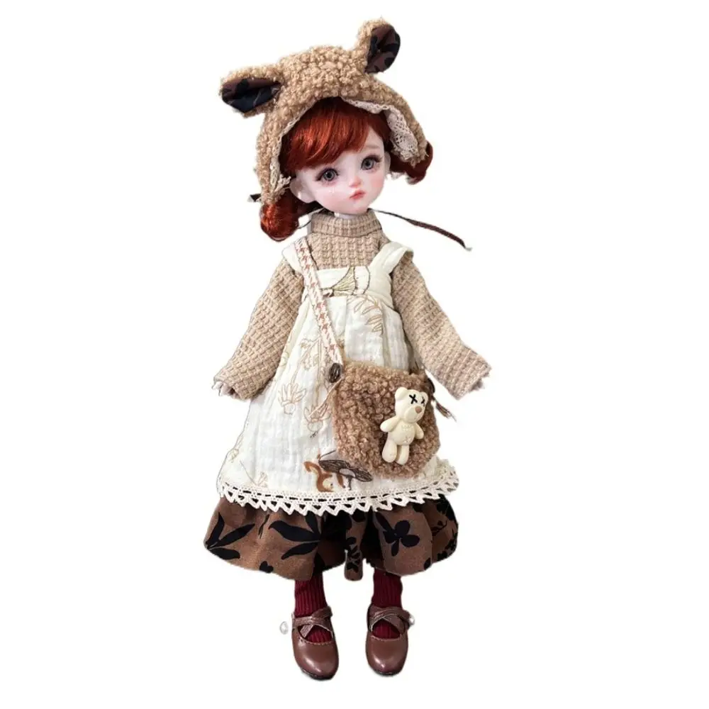 Doll Clothes 1/6 BJD Doll Fashion Outfit Set Pretty Dress Hat Headwear Girl Toy Gift Doll Accessories No Dolls No Shoes