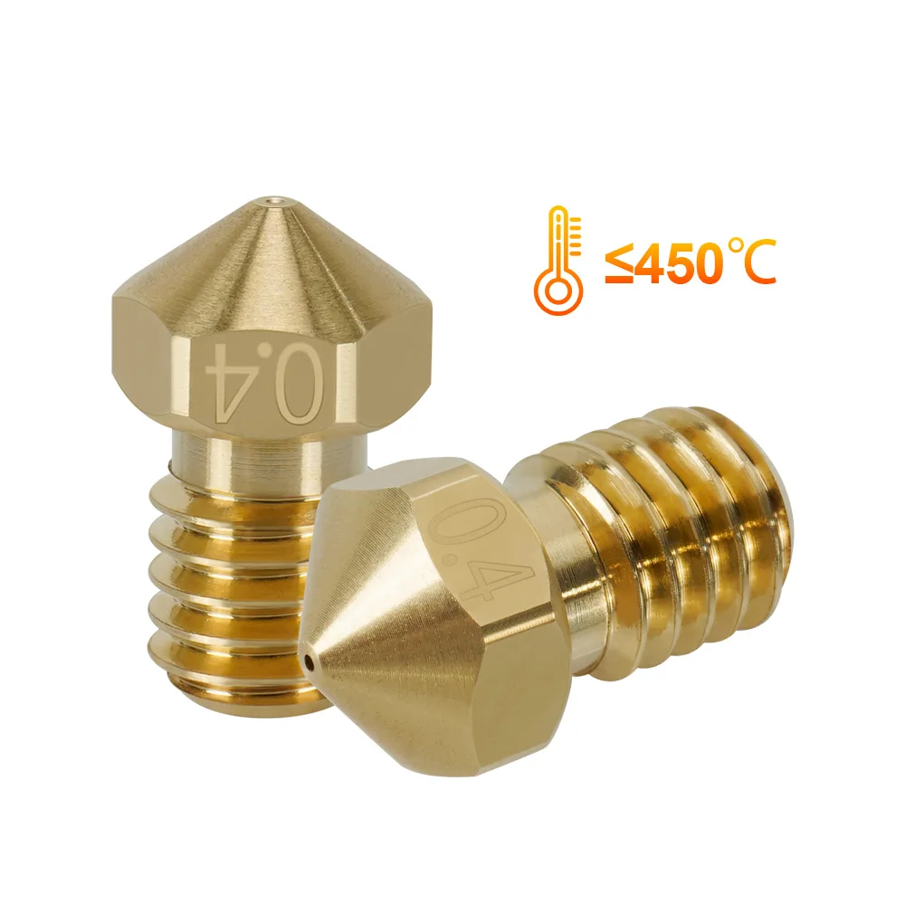 

MEGA 3pc E3DV6 Brass Nozzles 0.25/0.4/0.5/0.6/0.8mm 1.75MM 3D Printer Parts High Temp For Prusa I3 CR10 Ender3 Hotend Extruder