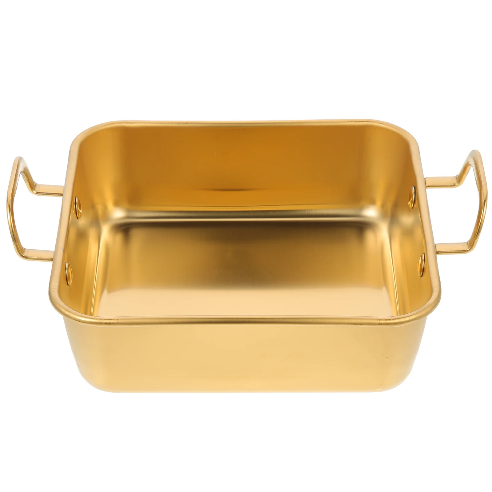 

Stainless Steel Square Baking Cake Pan For Kitchen Handled Bakeware Smooth Surface Ideal For Banana Bread Meatloaf