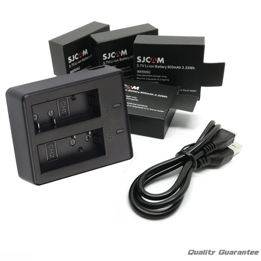 4x Оригинальный SJ4000 4k AIR батарея SJ5000 SJ6000 SJ7000 батарея + SJ5000X Wifi зарядное устройство для SJCAM M10 SJ8000 SJ9000 Eken батарея