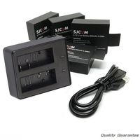 4x Original SJ4000 4k AIR Battery SJ5000 SJ6000 SJ7000 Bateria + SJ5000X Wifi Charger For SJCAM M10 SJ8000 SJ9000 Eken Batterie