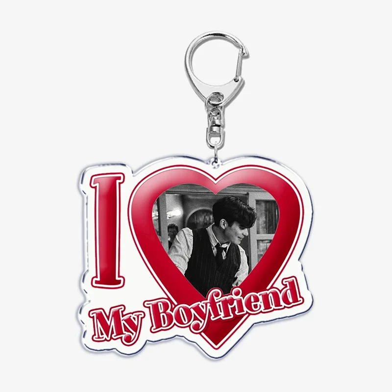 Red Heart I Love My Boyfriend Cillian Murphy Acrylic Key Chain Pendant Bf Oppenheimer Key Ring Keychains for Bag Pendant Gift