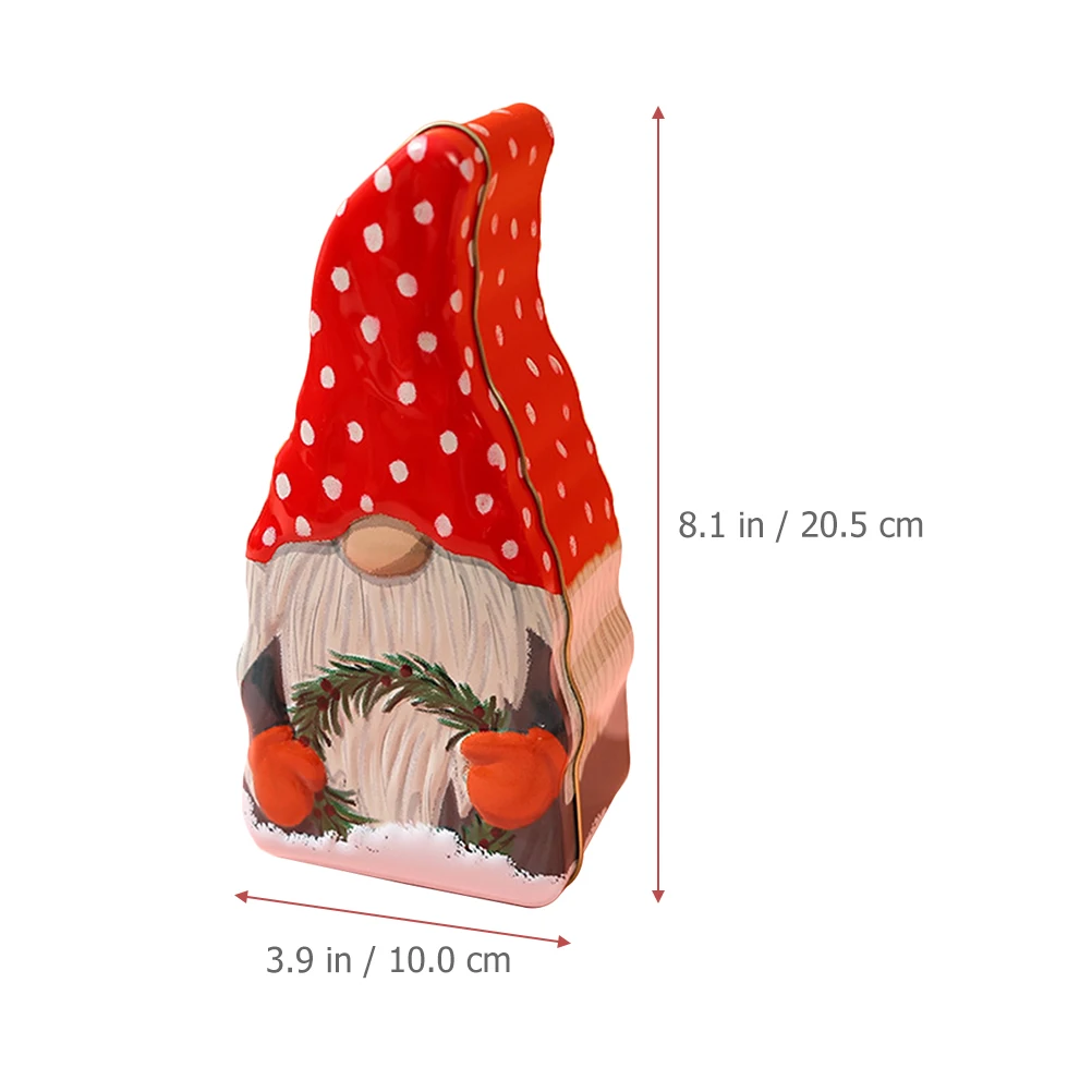 

1pc Santa Claus Candy Box Christmas Tinplate Storage Container for Cookies Biscuits Chocolate Gifts Holiday Red Metal Boxes