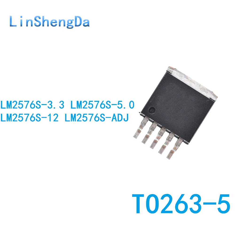 10PCS LM2576 LM2576S-5.0V/3.3V/12V/ADJ chip TO-263-5 voltage regulator chip