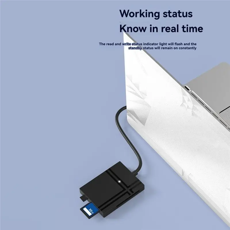 T23C Type C To USB 3.0 Adapter 5 In 1 USB C HUB With Card Reader Memory Card Splitter Supports TF/SD CF/XD MS Cards