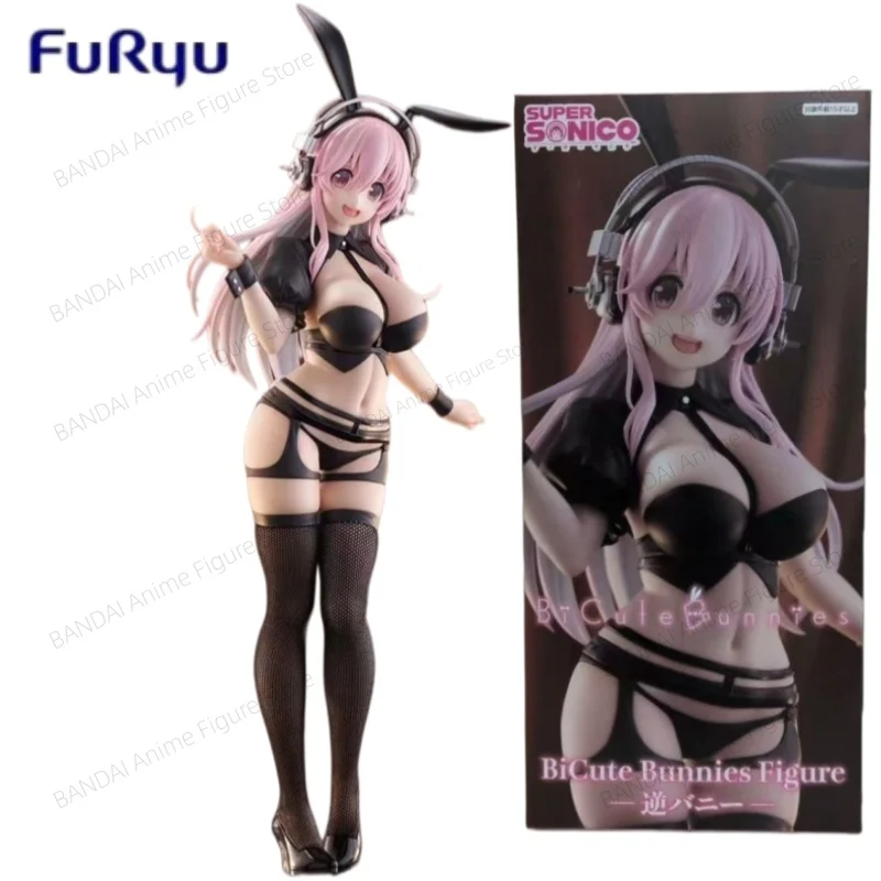 [En Stock] Figura Furyu Bicute Bunnies Super Sonico Reverse Bunny Sonico de 29 cm, Coleccionable, Adorno, Modelo Coleccionable, Regalo Navideño