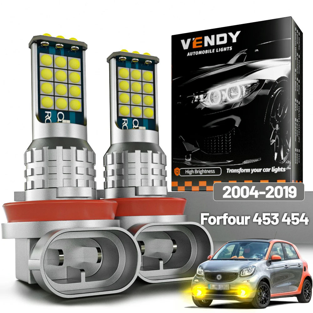 2 Stück LED-Nebelscheinwerfer für Smart Forfour MK1 454 MK2 453 2004 2005 2006 2015 2016 2017 2018 2019 Canbus Zubehör