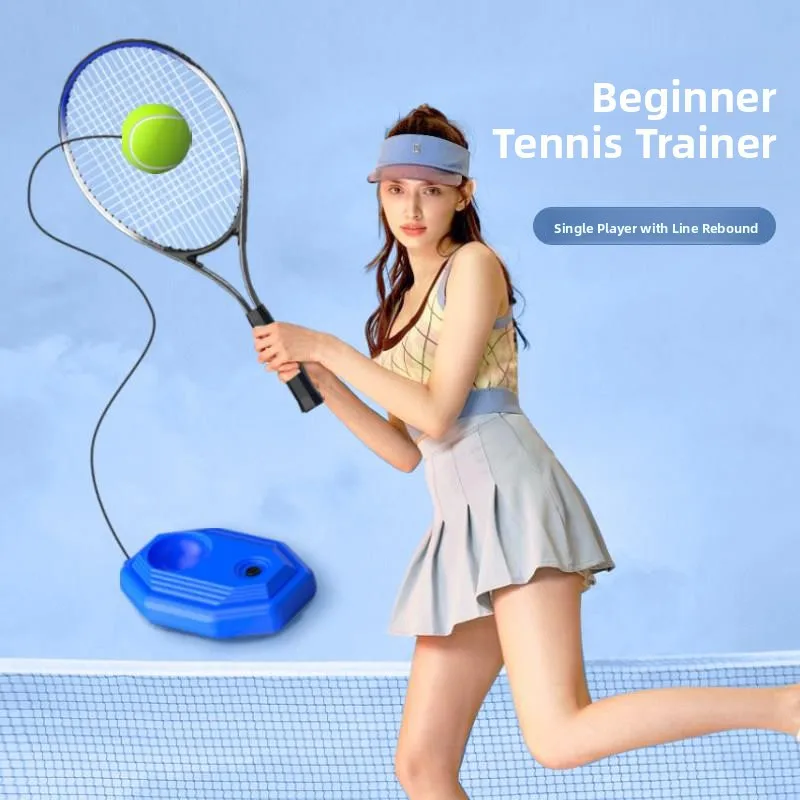 

Single Person Tennis Trainer with Return Elastic Rope Fixed High Elasticity Raquet Adult Self-Playing Fitness Equipment