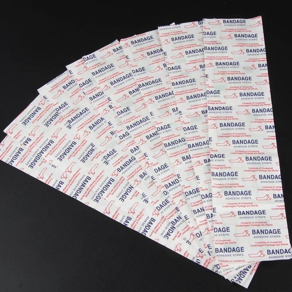 50PCS 38*38/72*19mm Transparent PU Waterproof Wound Plaster Band Aid Adhesive Bandage Protective Sticker Outdoor Home First Aid