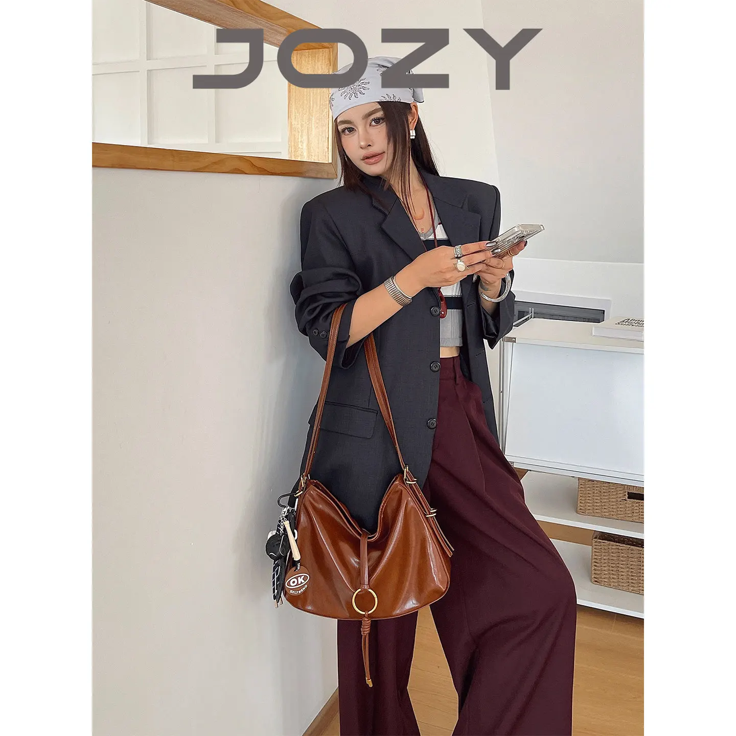 

Vintage Soft Leather Women Crossbody Bag 2025 Autumn Winter New Shoulder Tote Casual Large Capacity Simple Fashion Handbag Chic