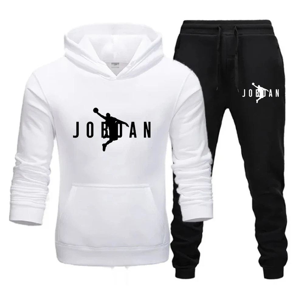 Fashion Autumn Men\'s High Quality Sportswear Hoodie + Pants Suit male Casual Sweatshirt Set