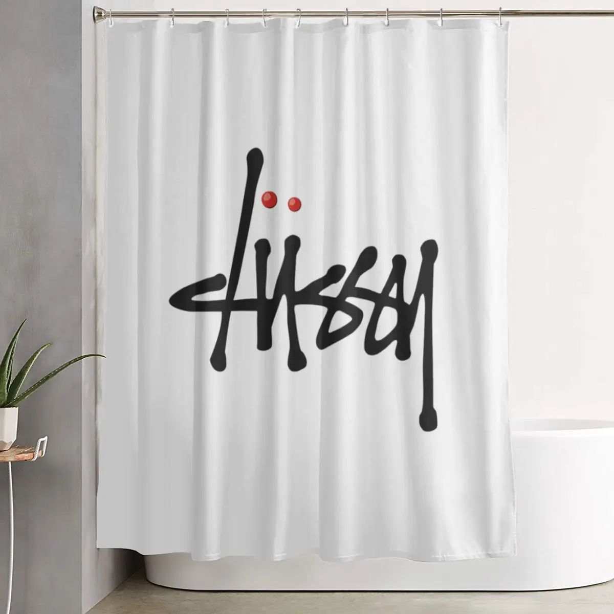 

Занавеска для душа Clussy из полиэстера, водонепроницаемая, с крючками