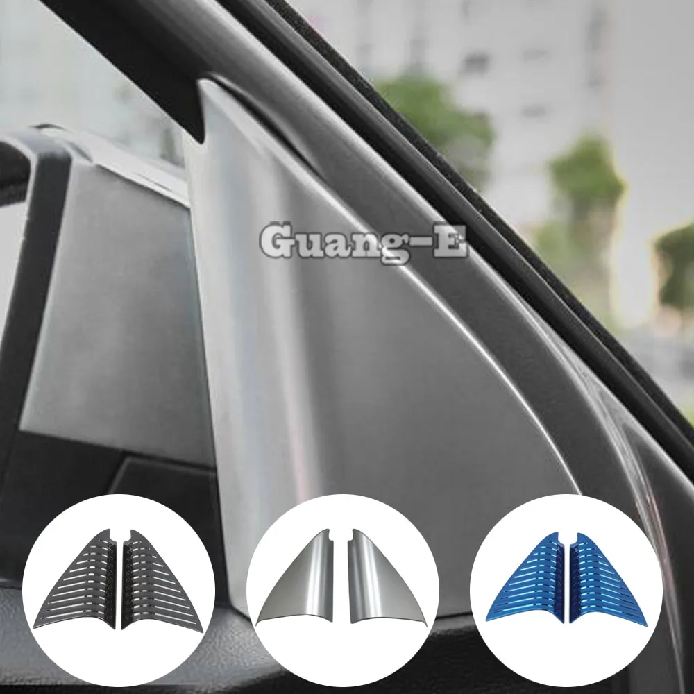 Car A Column Lamp Frame Triangle Audio Speak Sound Cover Ring Circle Trim For Volkswagen VW T-ROC TROC 2017 2018 2019 2020 2021