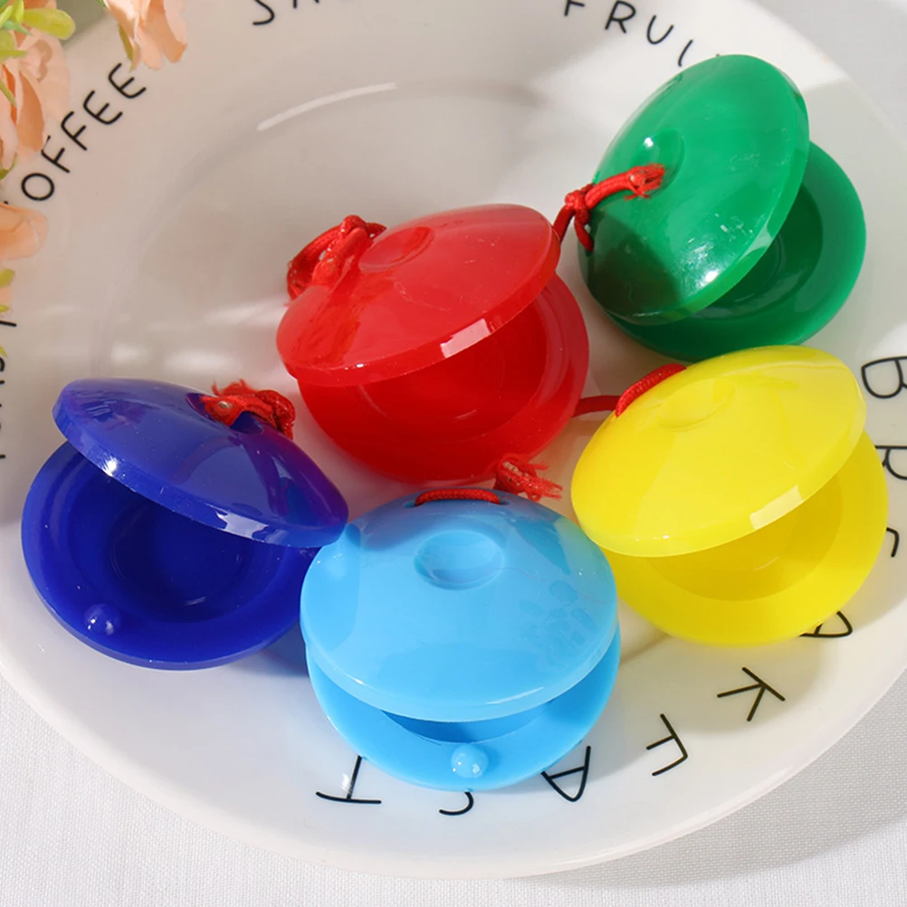 12 Uds. Instrumento de percusión para niños, instrumentos musicales, castañuelas para dedos, juguetes para niños