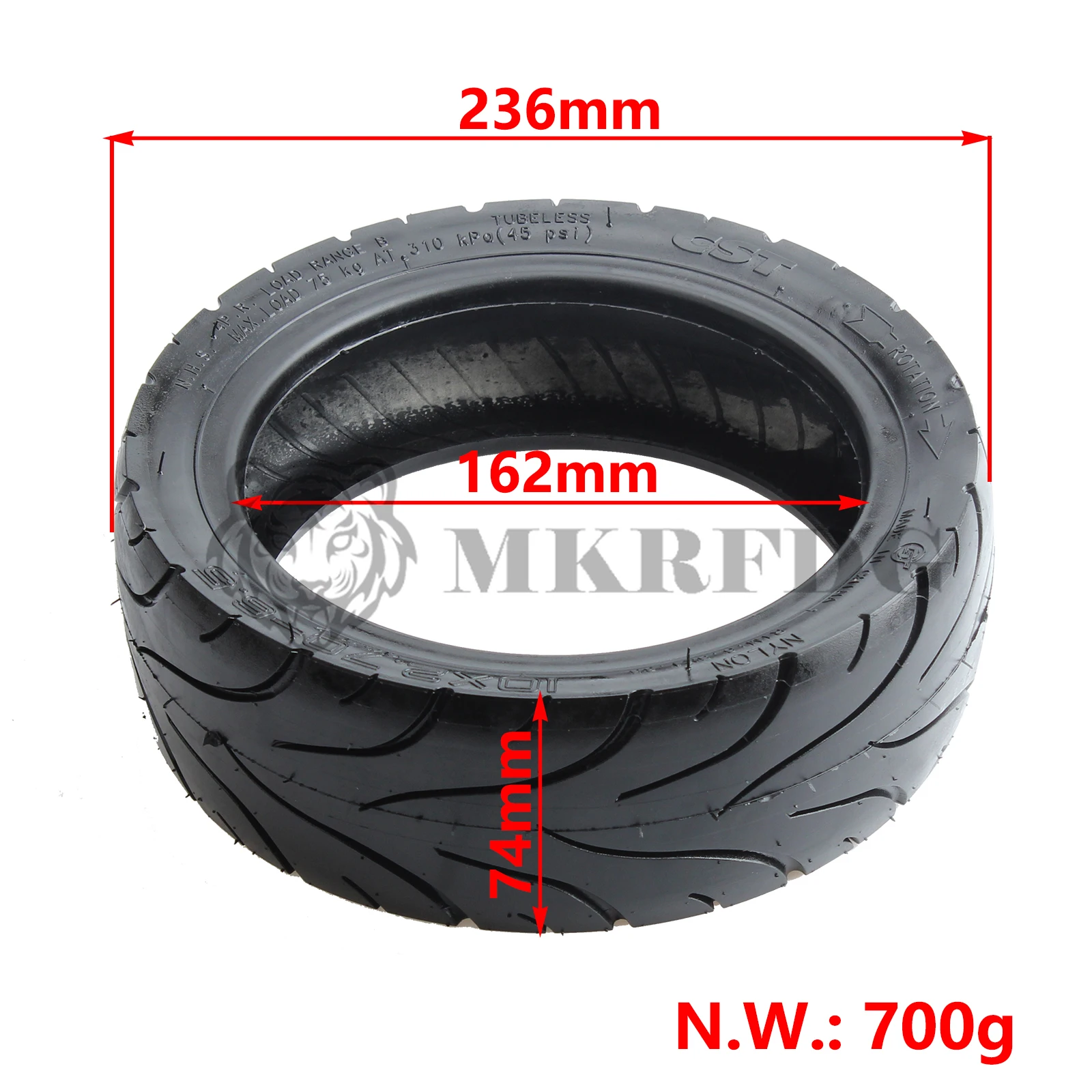 CST Tubeless Tires 10x2.70-6.5 Vacuum Tires for 10 inch Electric Scooters Speedway 5 /Dualtron 3 Tyres