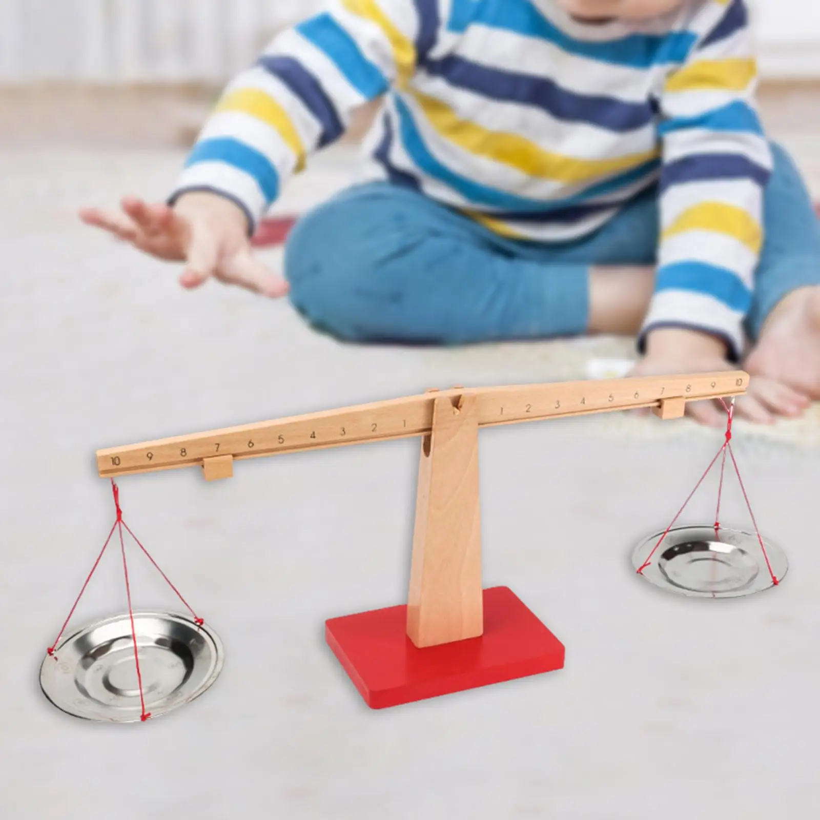 Jeu de Maths Montessori, Jouet Portable, ApprentiCumbria Précoce, décennie s de Comptage, Support de Calcul, Balance en Bois