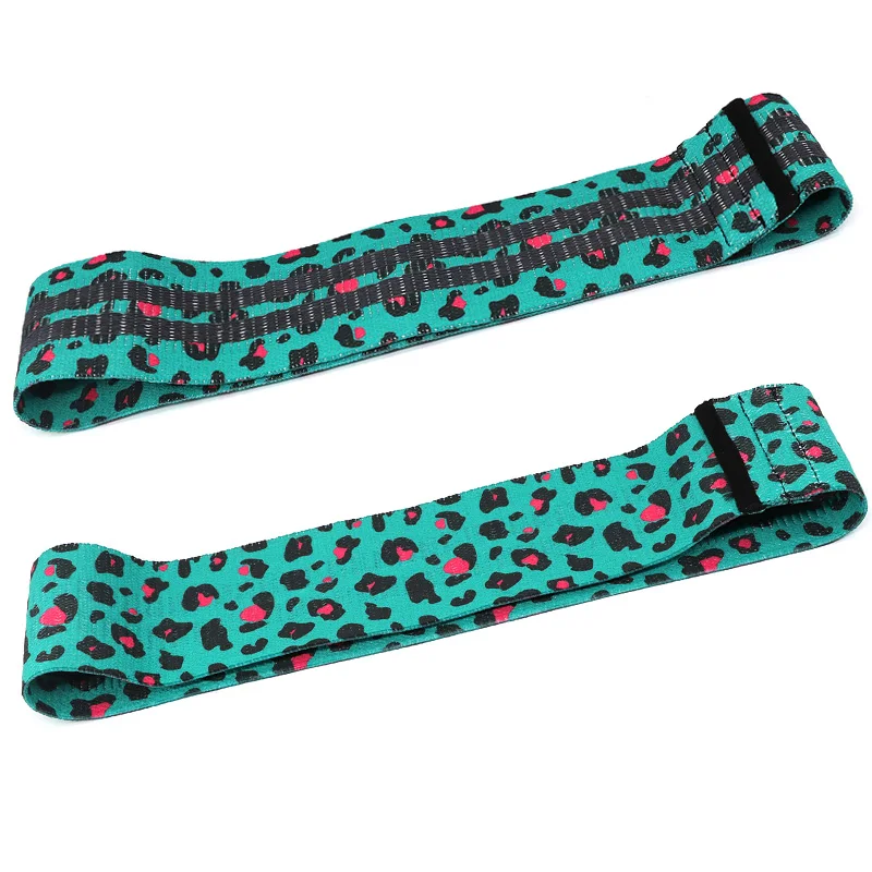 Green Leopard Print Fitness Resistance Bands Hip Lifting Set Bands Red Handy Accesorios Para Yoga Pilates Home Gym Equipment