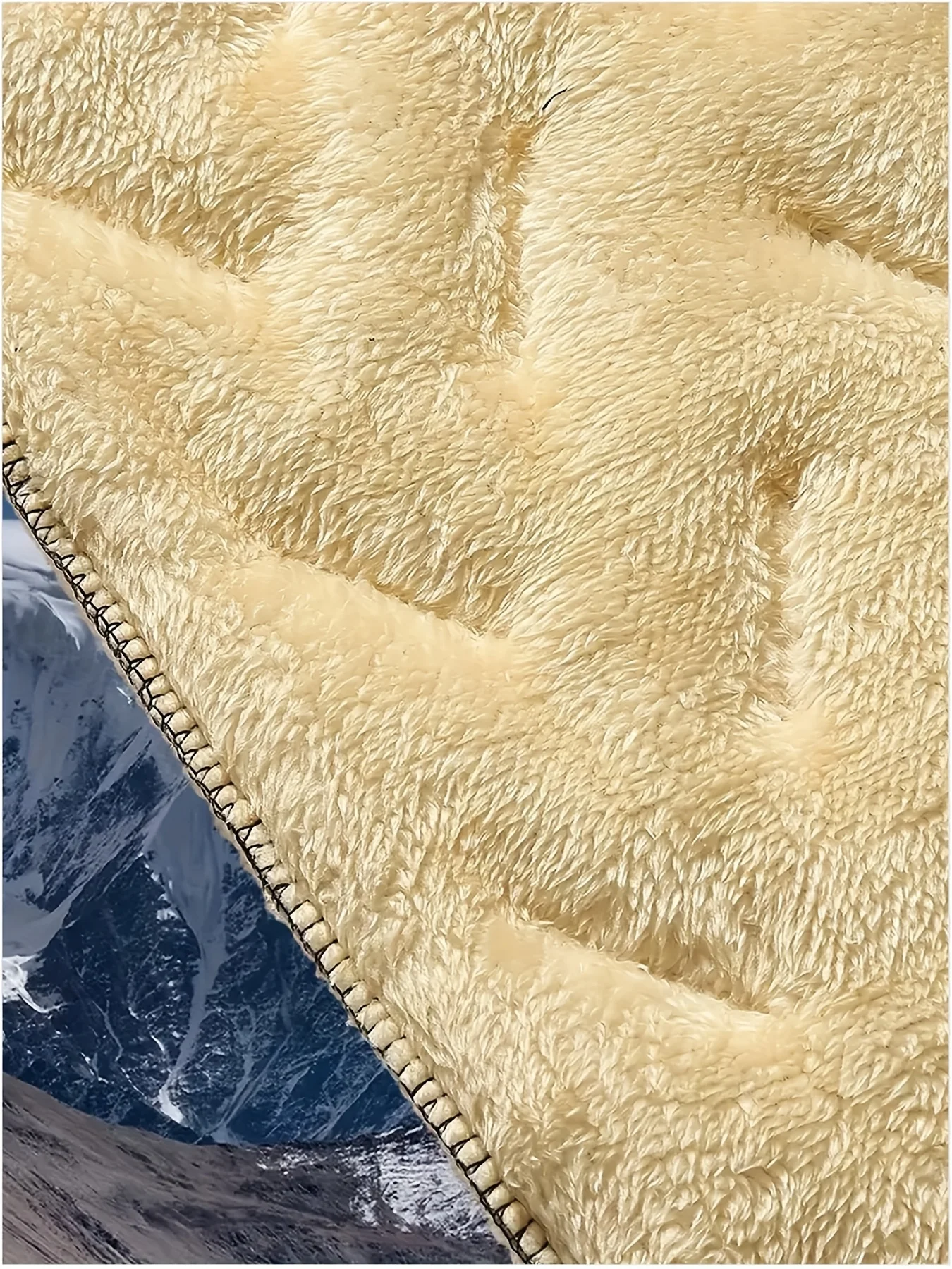 Herren-Winter-Wanderhose-Set, verdickt, kältebeständig, warm, Plüsch, mit Fleece gefüttert, zweiteilige Outdoor-Hose für kaltes Wetter – Detail 7