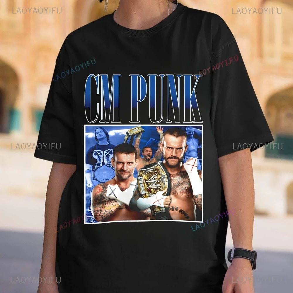 90's Graphic CM Punk T-shirt, CM Punk Shirt, SmackDown Original Fan Gift, Vintage American WWE Fan Gift Printed T-shirt