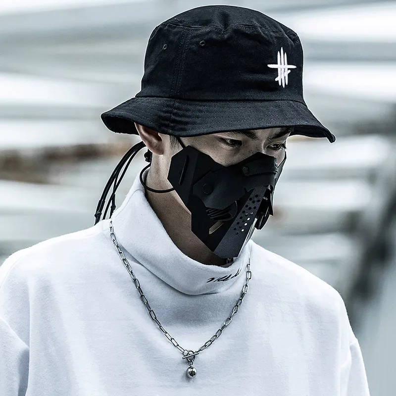 Unisex Dark Trend Fisherman Hat Spring Autumn Sun Protection Couple Hats Wide Brim Casual Style Cotton Material Streetwear