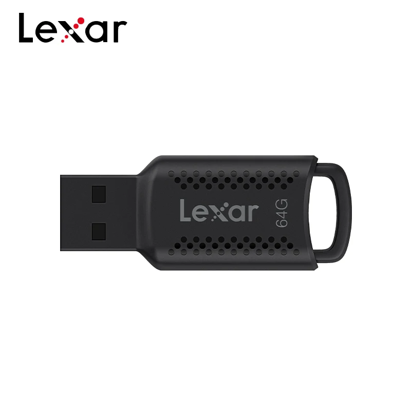 محرك فلاش Lexar USB 3.0 V400 64GB محرك أقراص فلاش أسود للكمبيوتر حتى 100 ميجابايت/ثانية قرص ذاكرة U