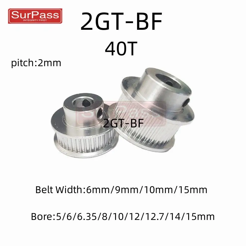 

2GT/GT2 Timing Pulley 40T Tooth Teeth Bore 5/6/6.35/8/10/12/12.7/14/15mm Synchronous Wheels Width 6mm/9mm/10/mm/15mm Belt Width