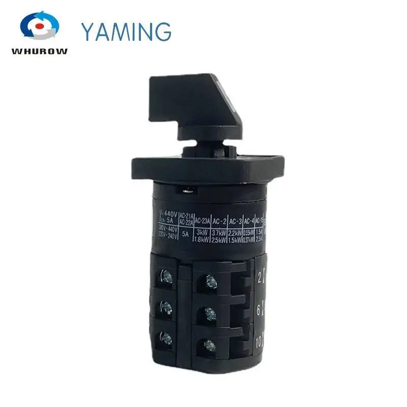 LW26-5A الكهربائية الدوارة التبديل كام التبديل 3 أقطاب 3 موقف صغير الحالي 5A 690 فولت الصانع YMW26-5D404/3B