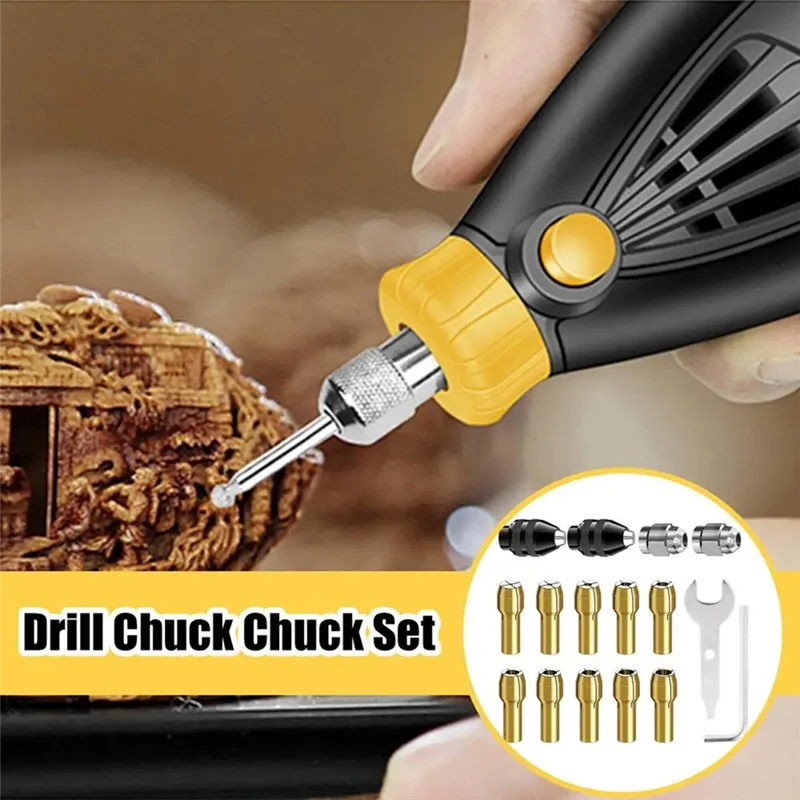 

【Home-Accessories】Collet Set Shank Replacement Keyless Chuck 1/32-1/8 Inch For Drill Electric Grinder For Rotary Tool Accessorie