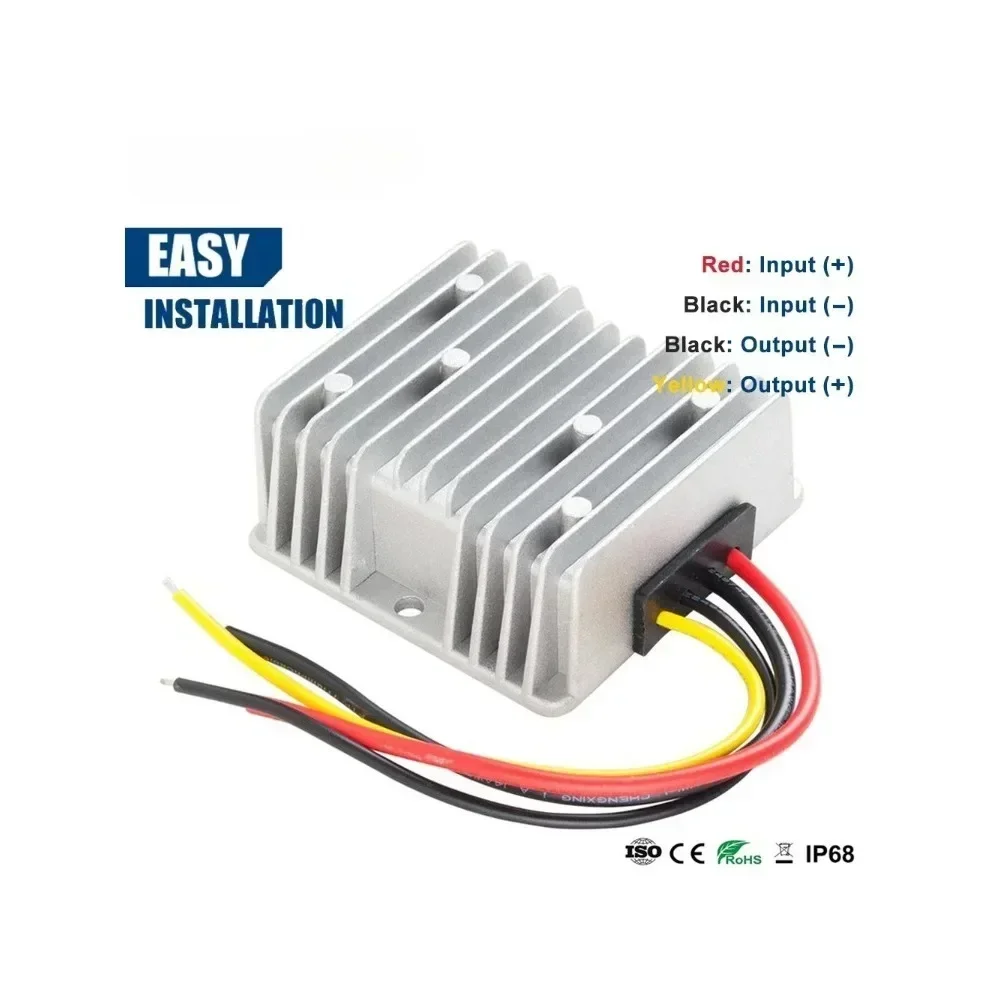 DC9-36V to DC12.6V13.8V14.5V16.8V 5A-20A Buck Booster Converter Stabilizer Battery Charger Smart Dual Battery System for Car CE