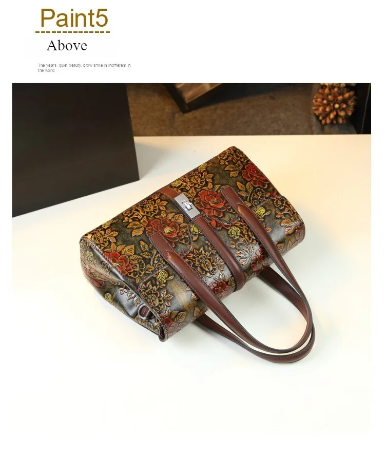 

Новая модель 2026 года: вместительная кожаная сумка с винтажным тиснением для женщин среднего возраста, модная и универсальная сумка через плечо